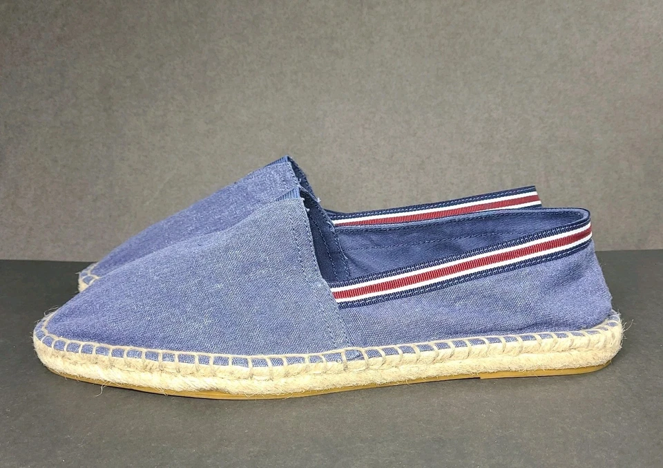 Alpargatas mocasines sin cordones Aldo para hombre talla 9,5 suela de yute de lona azul nuevas sin caja Foto 3 de 4