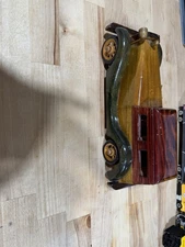 Handcrafted Wooden Toy Car Multicolor Vintage Style Collectible Decorative Gift