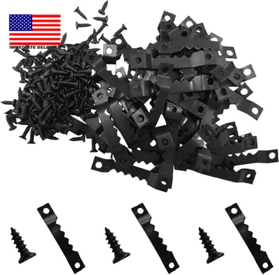 150 Pcs Heavy-Duty Sawtooth Picture Hangers with 300 Screws – Small Frame Hanger