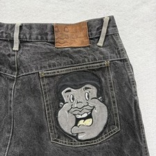 Vintage Platinum FUBU Fat Albert Jeans Mens 36x34 Charcoal Relaxed Denim Y2K