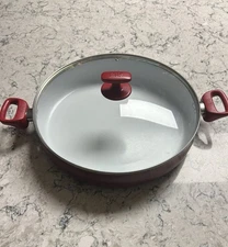 Tasty Clean Ceramic 13in Non-Stick Aluminum Centerpiece Sauté Pan with GlassLid