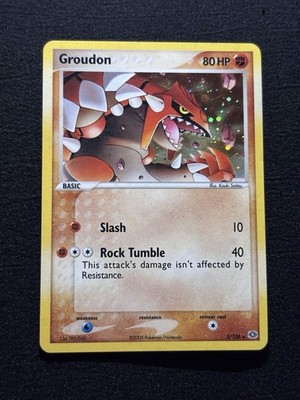 Pokémon TCG Groudon EX Emerald Holo Rare 80HP Basic 5/106