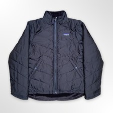 Patagonia Reversible Insulated Jacket Kids Size 10 Black Full Zip Fleece Lined