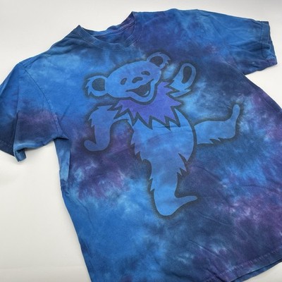 Grateful Dead Bear Shirt Size Small  Blue The Garden Y2K Concert Rock Dead Head