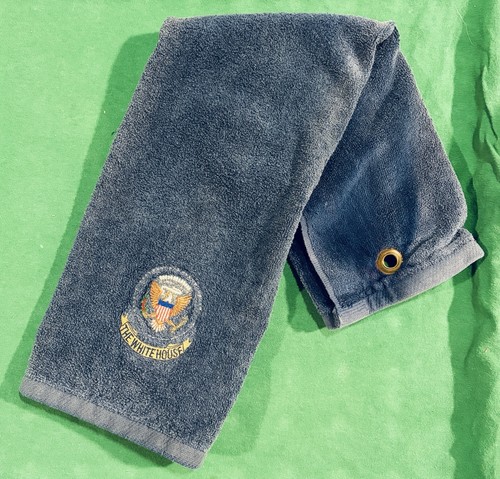 “WHITE HOUSE” Golf Bag Towel -Blue 24” FOUND AT CAPE ARUNDEL GC KENNEBUNKPORT ME