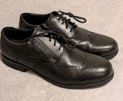 Thom Mcan Wingtip Brogue Black Leather Lace-Up Oxfords Mens Size 12M B241