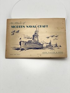 John Player & Sons Album of Modern Naval Craft Cigarette Cards Set 1939, VTG