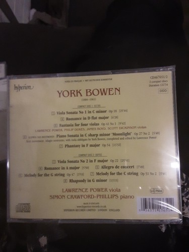 York Bowen: The Complete Works for Viola & Piano (2008) - Picture 2 of 2