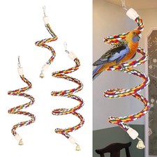Parrot Climbing Rope Swing Perches Bird Rope Perch for Budgie Cockatiels