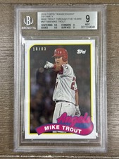 2019 Topps Transcendent VIP Mike Trout Through The Years #MT-1990 /83 BGS 9