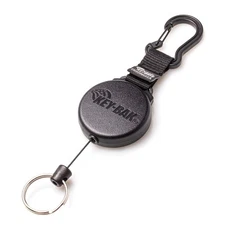 Retractable Keychain 36" Cord, 15oz Retraction, Polycarbonate Case, Zinc Cara...