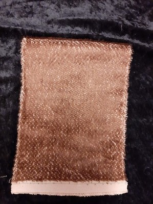 Schulte Mohair Reststück 15 x 46 cm braun  Stopelmohair