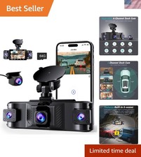 High-Definition 4 Channel Dash Cam - Night Vision, Parking Monitor  64GB Card