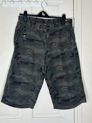 Airwalk Shorts Camouflage Print Cargo Men's Khaki Green 100% Cotton Bermuda sz M