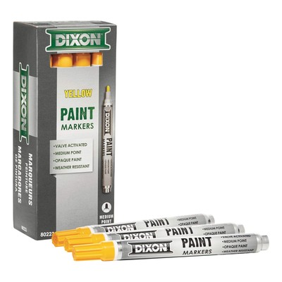 Paint Markers, Medium Tip, Box of 12, Yellow (80223)
