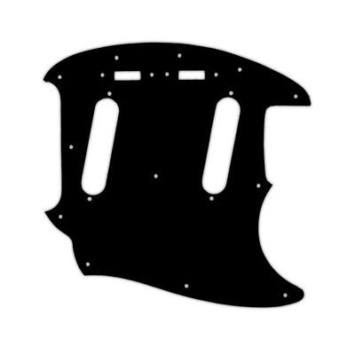 USA CUSTOM PICKGUARD für FENDER  2017-Present MIJ 60s MUSTANG  3Ply PG BLACK BWB