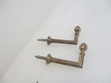 Vintage Brass Window Blind Ties Old Hooks Cord Hangers Curtain French 2"D