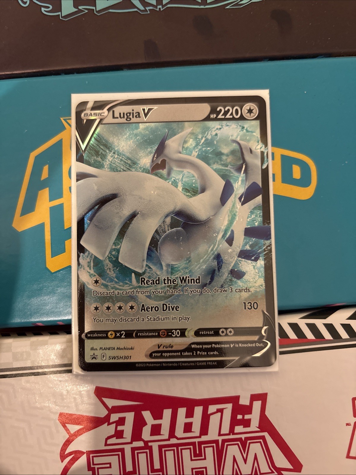 Pokémon Lugia V TCG SWSH 301 Black Star Promo Card Near Mint Condition