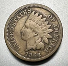 1862  INDIAN CENT   G/VG   #1859
