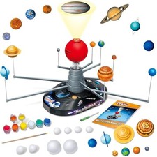 Premium Solar System Model Kit for Kids - 4 Speed Motor, HD Planetarium