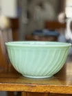 Fire King Vintage Jadeite Green Swirl Oven Ware Bowl 8" Diameter 4" Tall