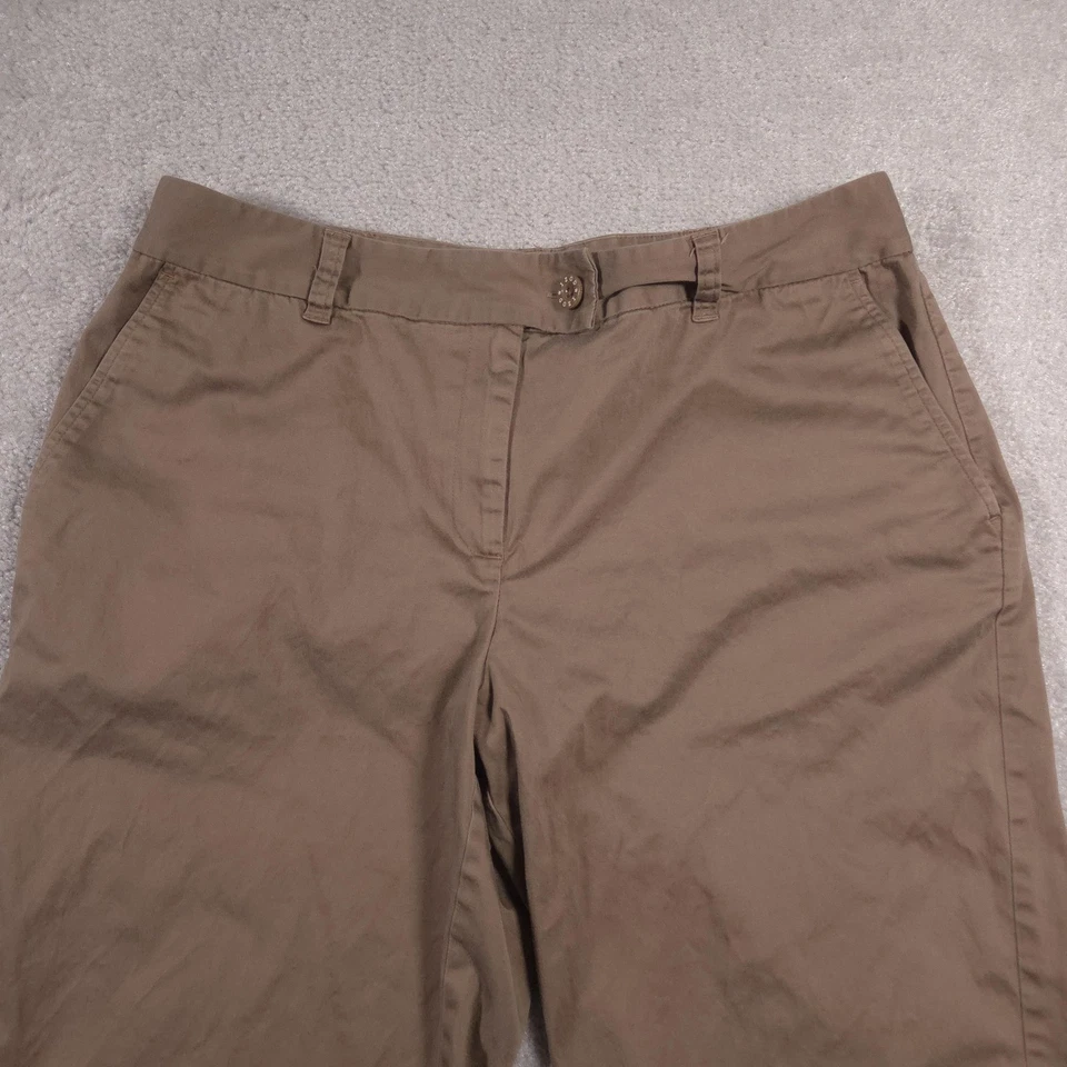 Izod Shorts Womens 12 Brown Stretch Chino Bermuda Casual Golf Walking Pockets - Image 3 of 4