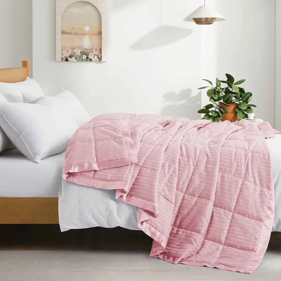 Oversized Bed Blanket Satin Trim, Queen or King Size Comforter Blanket - Image 2 of 4