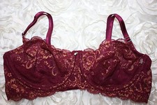 FREDERICK'S of Hollywood SHEER LACE FULL COVERAGE BRA 34B