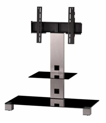 Sonorous PL 2500-B-INX TV-Tisch für 40'' Fernseher TV Ständer schwarz silber TP9