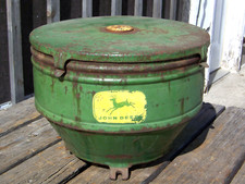 John Deere Vintage Antique 4-Row Corn Bean Seed Planter Box original Flower Art3