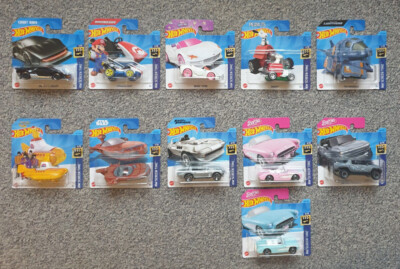 Hot Wheels - 11xSCREEN TIME 2023- Barbie, Beatles, Mario Kart, Snoopy, KITT, usw