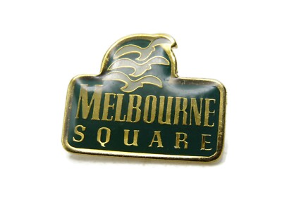 Vintage Melbourne Square Mall Pin Green Enamel Gold Tone Seagull Logo Florida