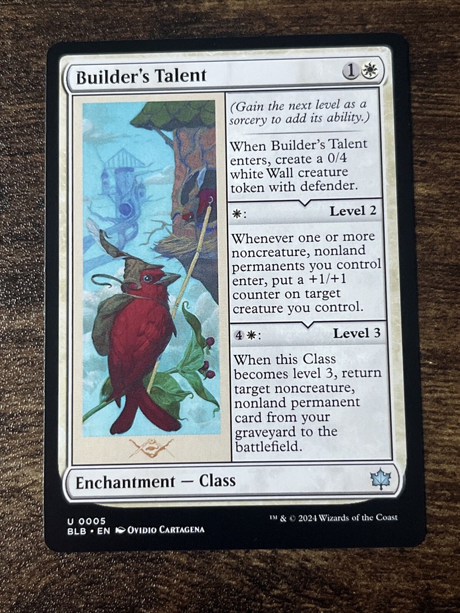 talent cards mtg Builder's Talent 0005 Bloomburrow BLB MTG Magic The Gathering S3026*