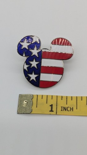 Vintage WDW 2002 Mickey Ears, United States Flag Pin - Picture 2 of 5