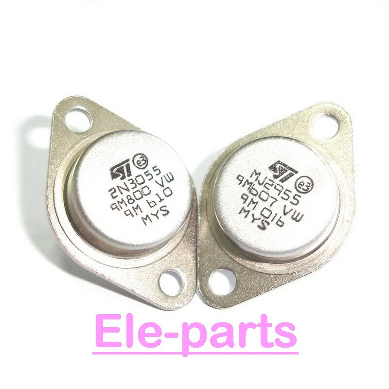 5 PAIR 2N3055 MJ2955 TO-3 (5 2N3055+5 MJ2955) NPN PNP Power
