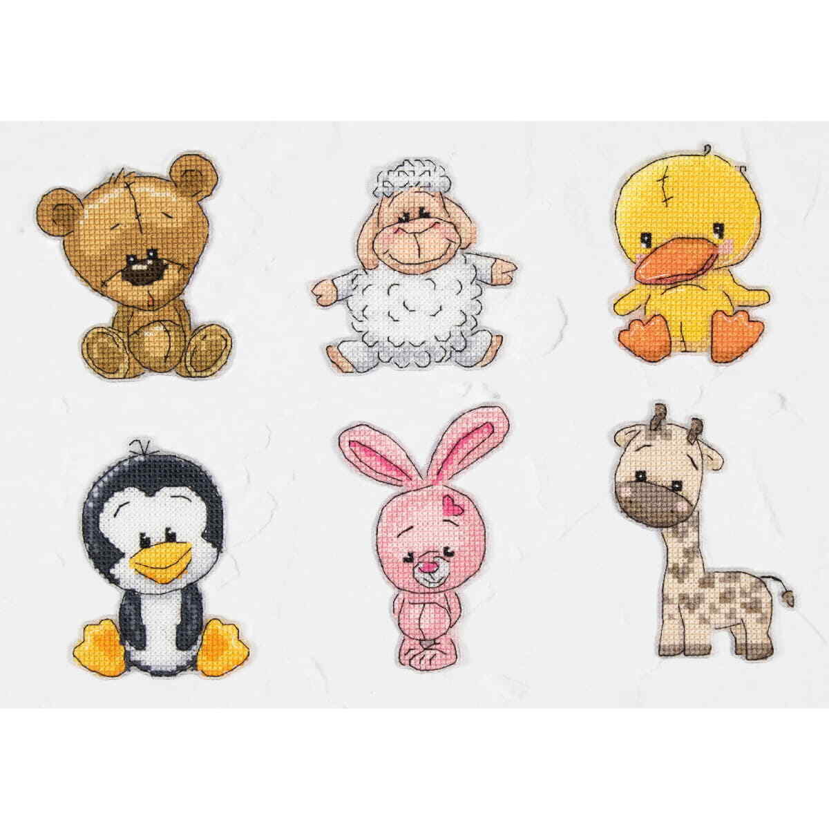 Luca-S counted cross stitch kit ""Ornaments Friends II Set of 6 pcs"", a ca. 8x9cm