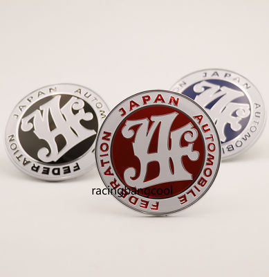 JAF 看板 Universal Red JAF Japan Automobile Federation Front Grill Badge