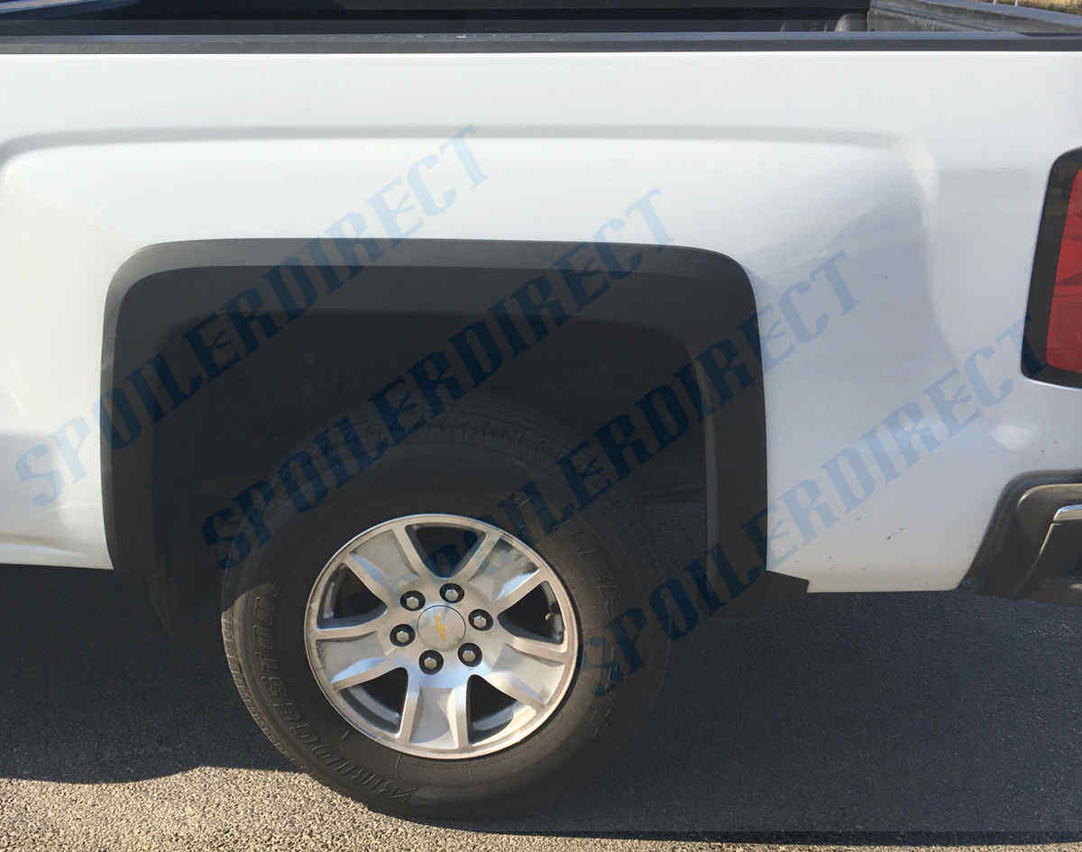 Factory Style Matte Black Fender Flares For 2014-2018 Chevy Silverado 1500/2500HD/3500HD