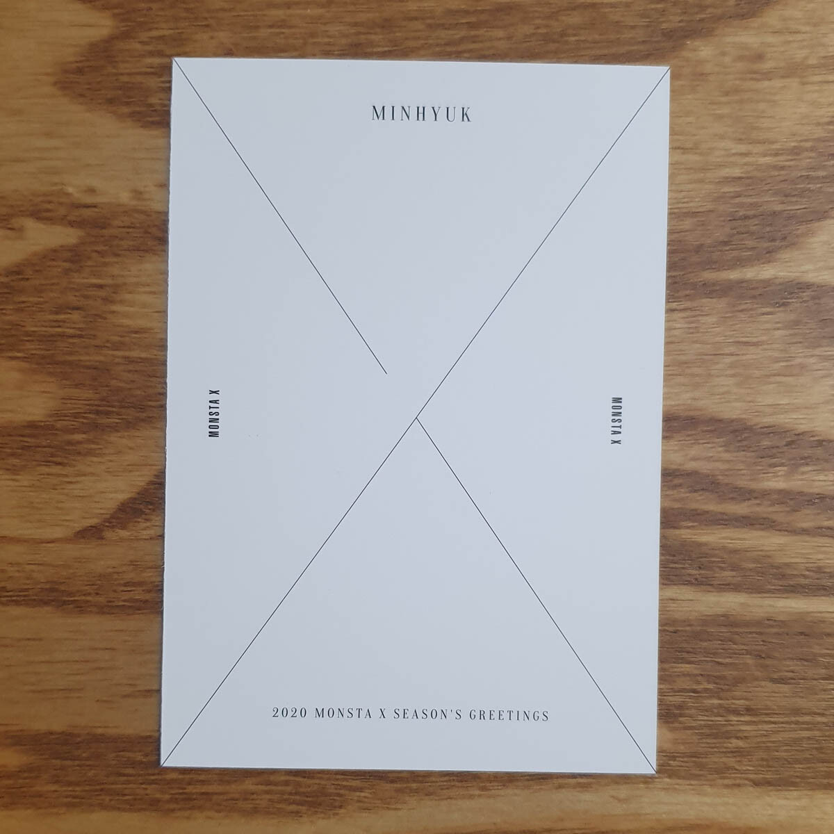 Minhyuk Official Polaroid Photocard Monsta X 2020 Season's