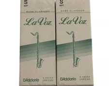 La Voz D'addario Base Clarinet 10 New Unfiled  Soft Reeds