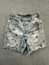 Wild Fable Jean Shorts Womens 8 Blue High Rise Bermuda Denim