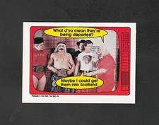 1985 OPC WWE #54 Freddie Blassie w Iron Sheik & Rowdy Roddy Piper ~~ High Grade!