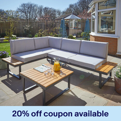 Modular Garden Furniture Sofa And Matching Coffee Table Set Outdoor Furniture