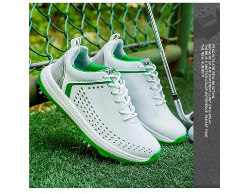 Herren Profi Golf Spikes Schuhe Wasserdicht Rutschfest Wandern Schuhe - Bild 22 von 34