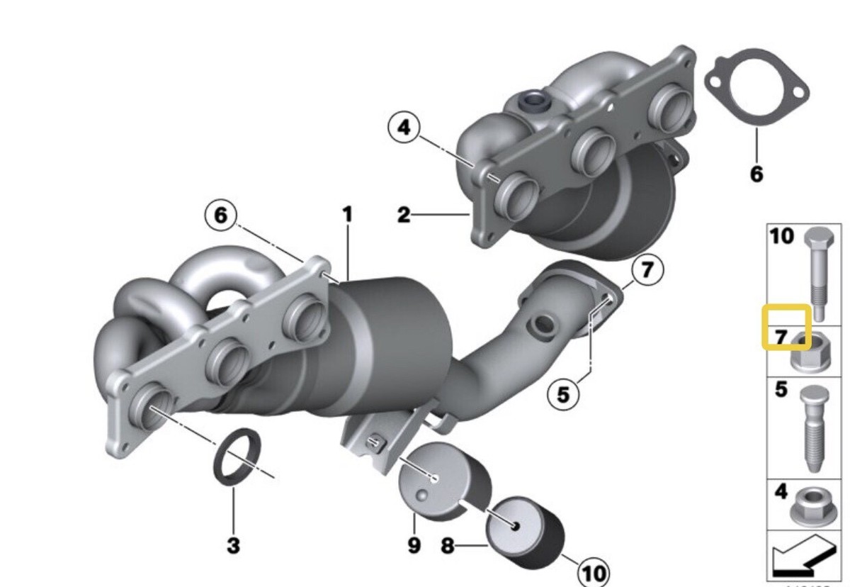 BMW E90,E60,E82,128,328,528,X3,Z4-N52,N51 Catalytic Converter To