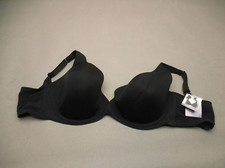 NWT 52D CATHERINES Womens Black Lined Underwire Plunge Back Closure Demi Bra 7H