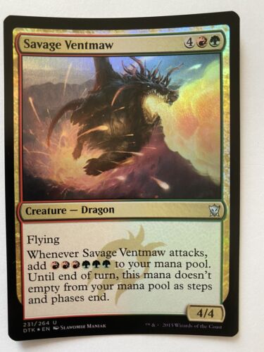 MTG Foil Savage Ventmaw - Dragons of Tarkir Uncommon NM English - Picture 1 of 2