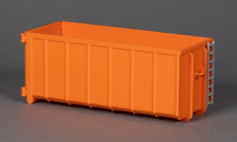 MSM - Accessoire de chantier de couleur orange – container 30m3 avec couvercl MSM - Accessoire de chantier de couleur orange – container 30m3 avec couvercl