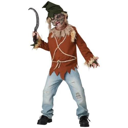 恐怖在服装男孩