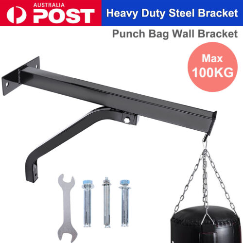 100KG Load Punch Bag Wall Bracket Steel Boxing Bag Hanging Mount Stand Training@ - Picture 1 of 12